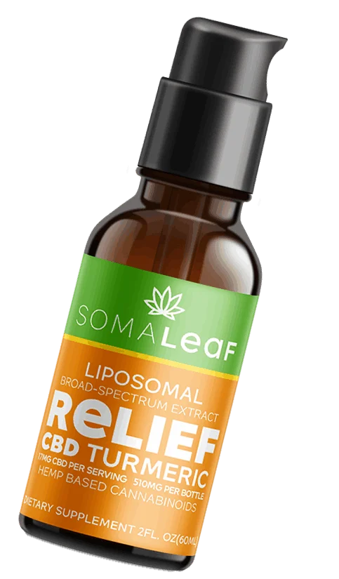 SomaLeaf CBD Turmeric Supplement — Front View