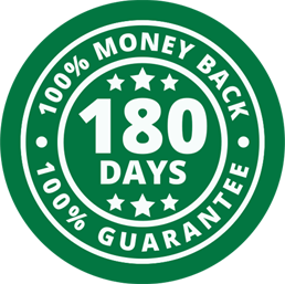SomaLeaf 180-Day 100% Money Back Guarantee Badge